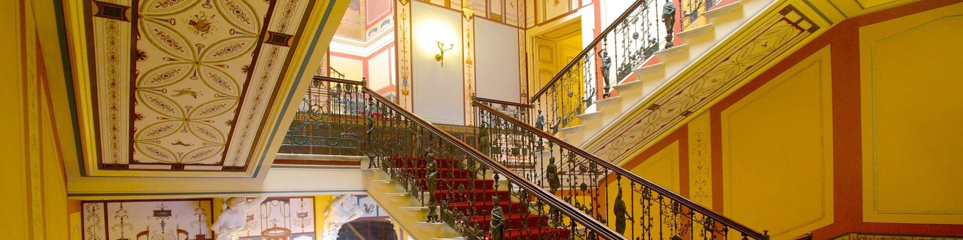 Achilleion showing interior views and chateau or palace