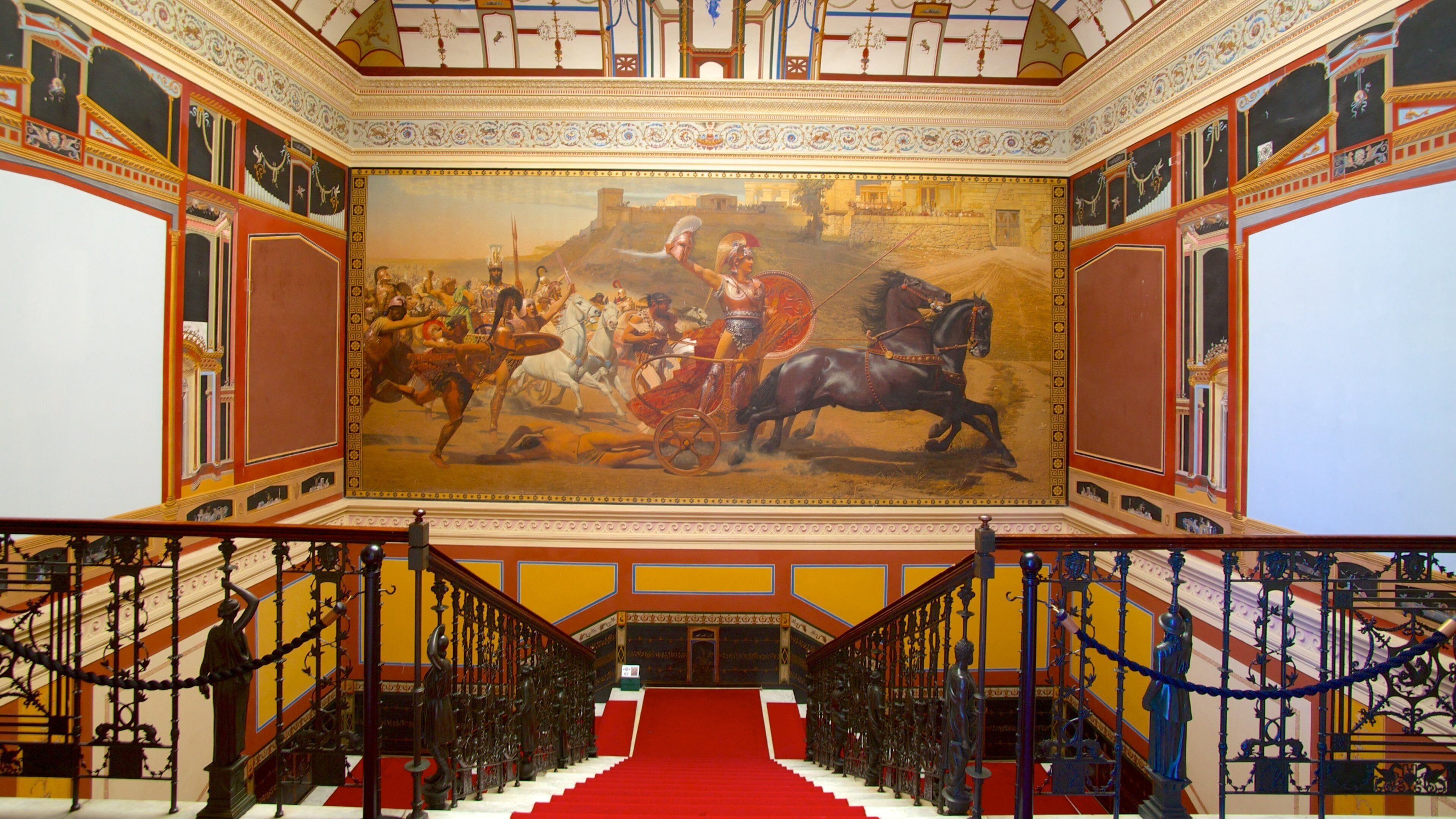 Achilleion which includes interior views, art and a castle