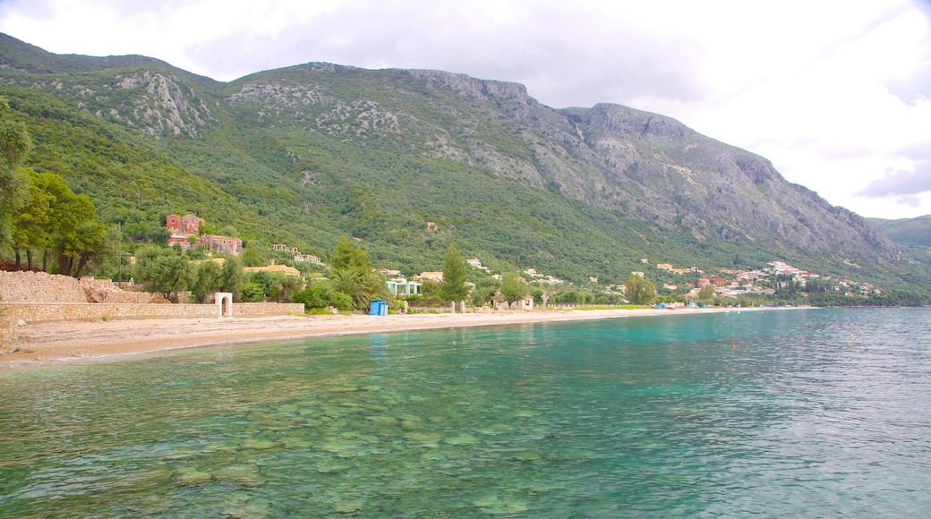 Plage de Barbati mettant en vedette vues littorales, plage de sable et panoramas