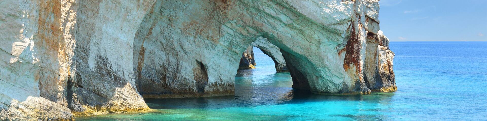 Blue caves on Zakynthos island - Greece