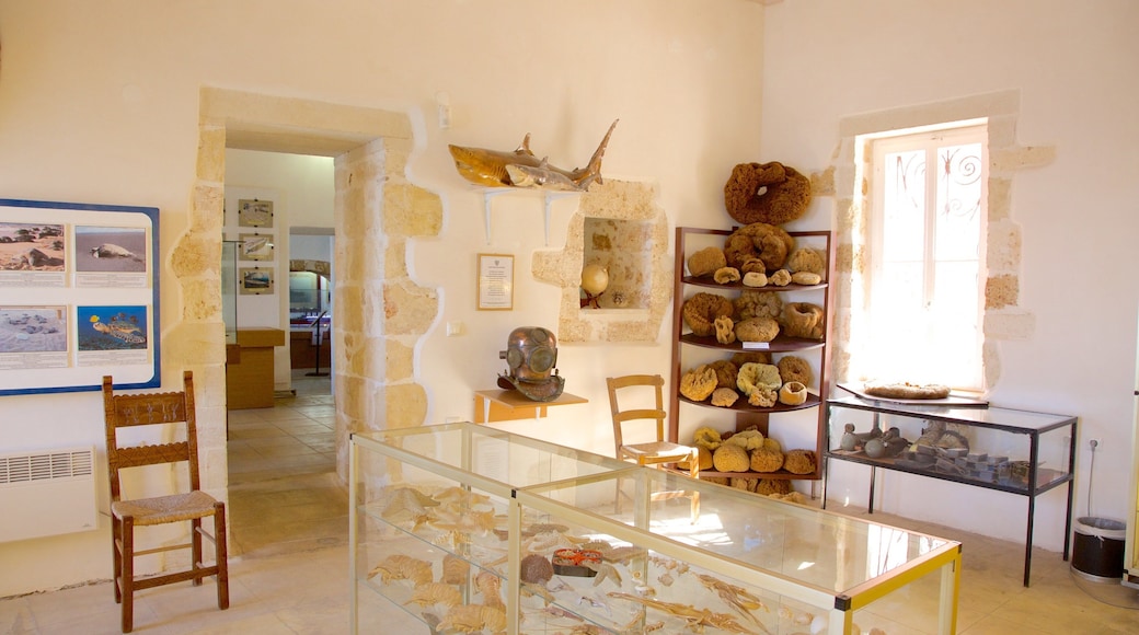 Kreta sjøfartsmuseum fasiliteter samt innendørs