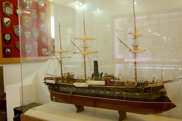 Maritime Museum of Crete showing interior views
