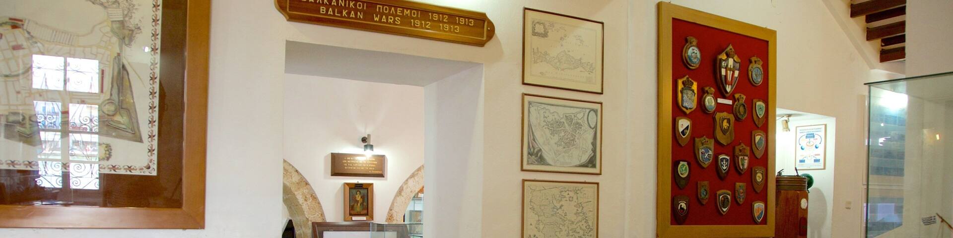 Maritime Museum of Crete showing interior views