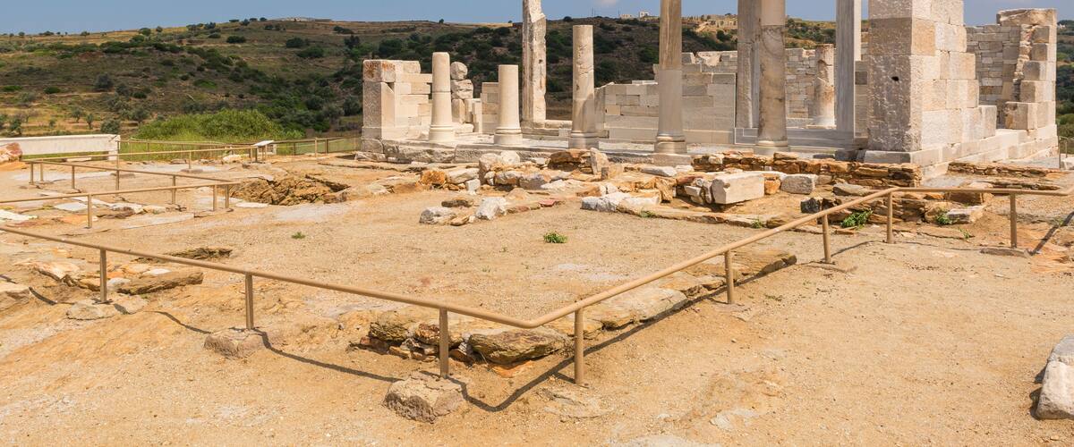 The Temple of Demeter located near the village of Sangri on Naxos Island. Cyclades. Greece