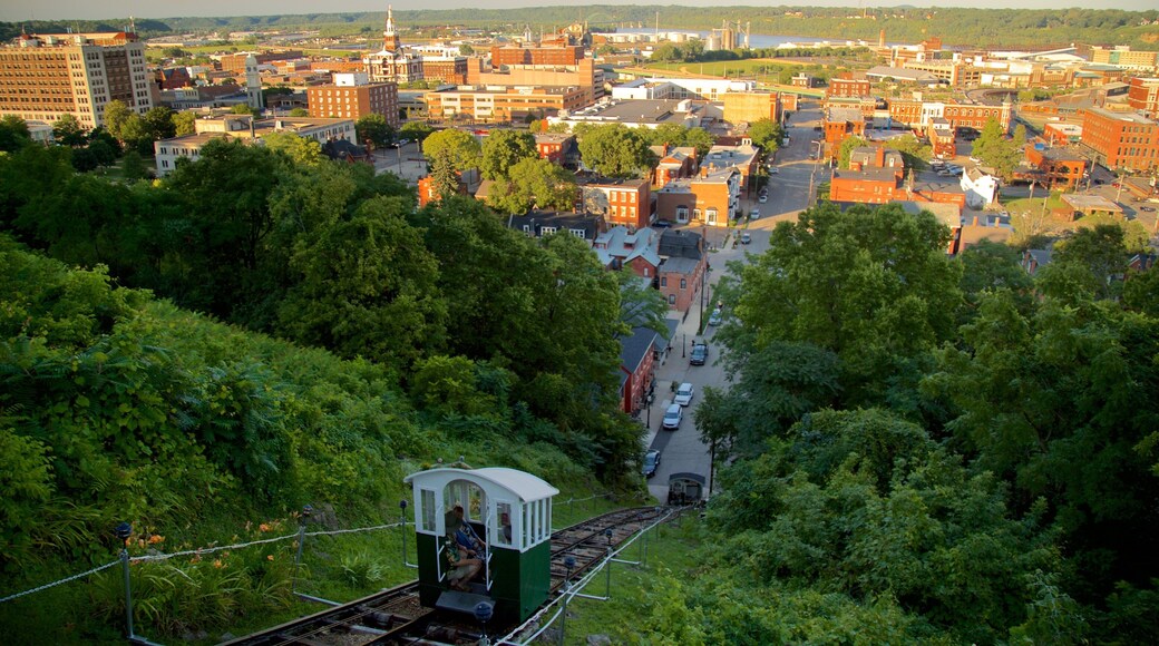Fourth Street Elevator showing a small town or village, a gondola and landscape views
