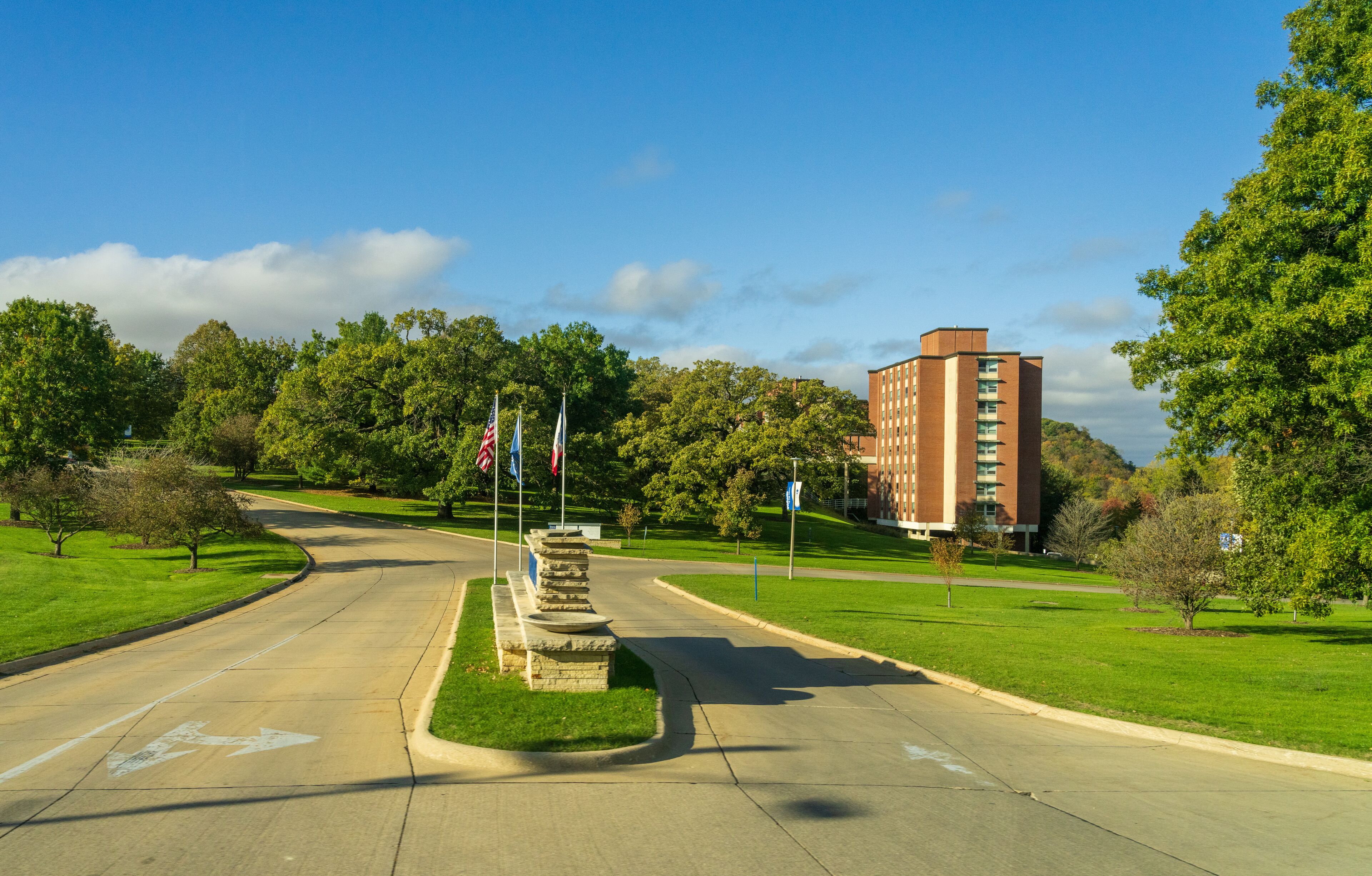 Entrance to the liberal arts university of Luther College in Decorah, Iowa