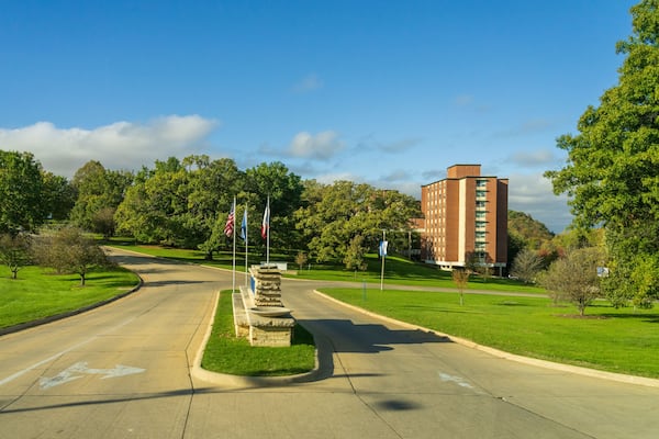 Entrance to the liberal arts university of Luther College in Decorah, Iowa