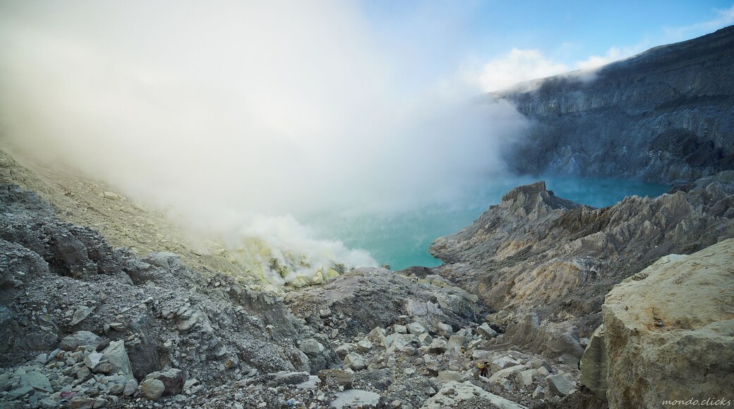 Ijen crater is another beautiful place to visit as well as a photography spot. Blue fire is the subject that I was targeting for.
However, the journey to go there is quite challenging. I have to trek uphill and downhill for about 2.5 hours to catch blue fire before sunrise. Physical fitness must be good to walk uphill and downhill fast in order to catch blue fire.
I took this photo when I was coming back from blue fire. As shown, the crater full of sulphur smoke and you need to get ready with gas mask.
#ijen #crater #rock #mountain #landscape #trekking #outdoor
