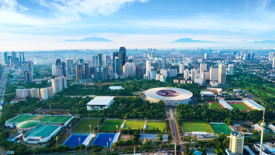 Beautiful Senayan stadium at morning time