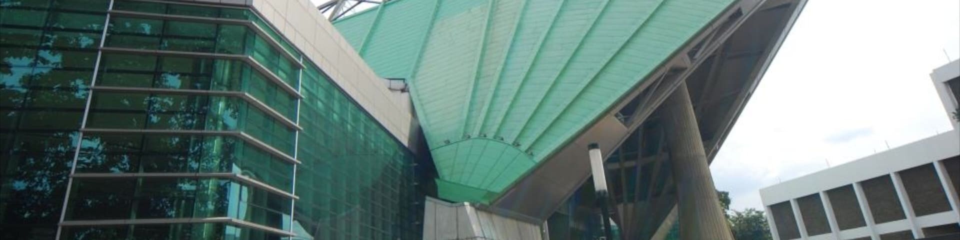 Ismail Marzuki Park featuring modern architecture and a garden