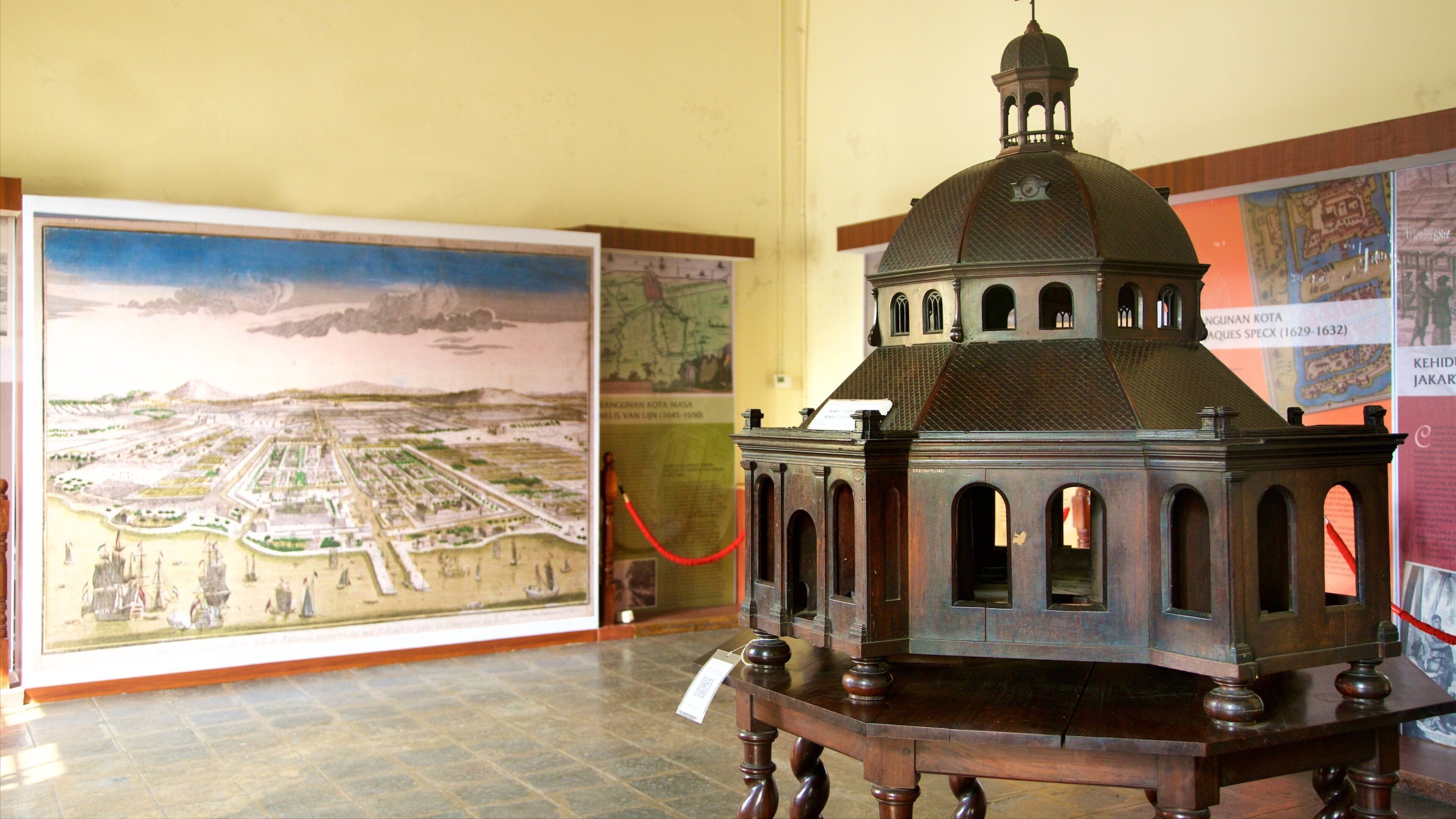 Jakarta History Museum showing heritage elements, interior views and art
