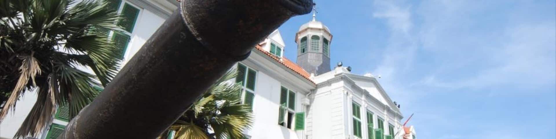 Jakarta History Museum featuring military items and a city