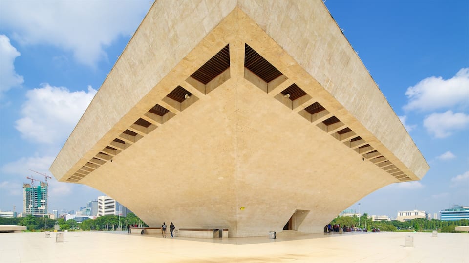 National Monument which includes modern architecture and a square or plaza