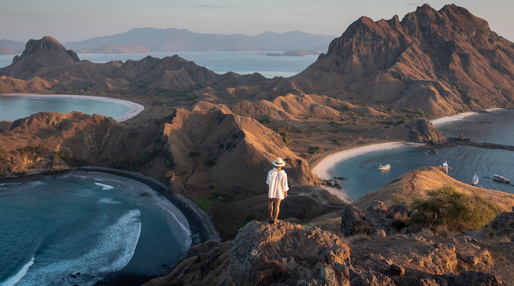Top view of Padar island in a morning, Komodo national park in Flores island, Indonesia