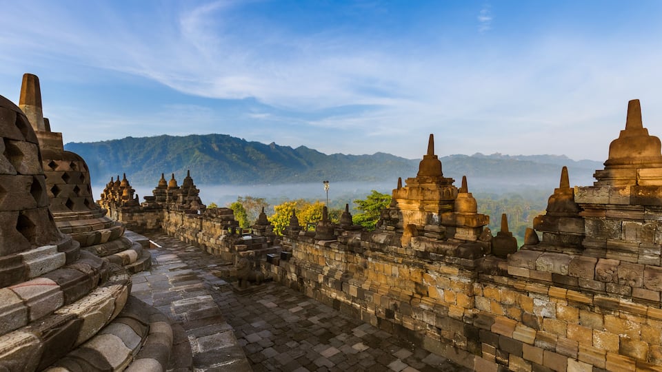 Borobudur Buddist Temple - island Java Indonesia