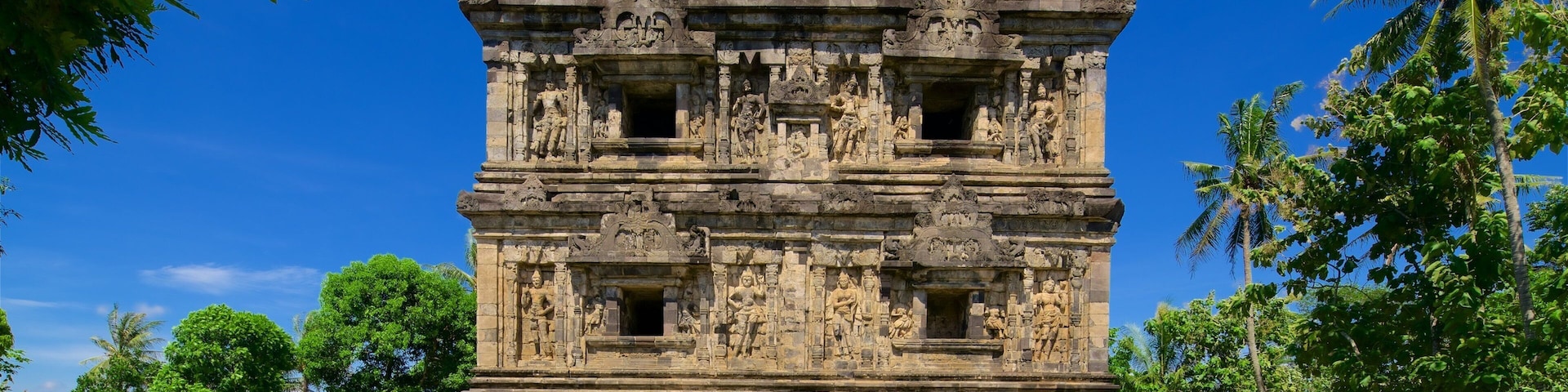 Candi Sari featuring a garden and heritage architecture