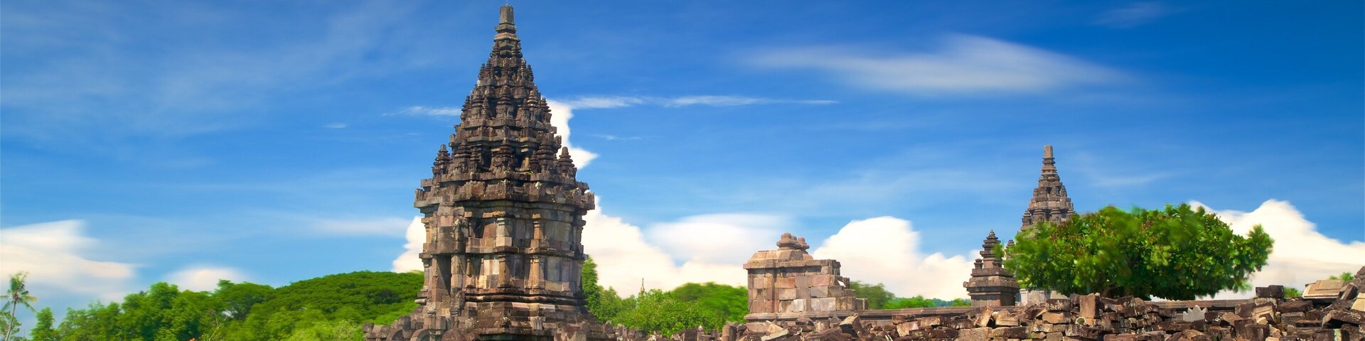 Prambanan Temple which includes building ruins and heritage architecture