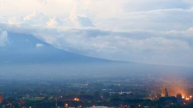 Prambanan Temple featuring landscape views and a city