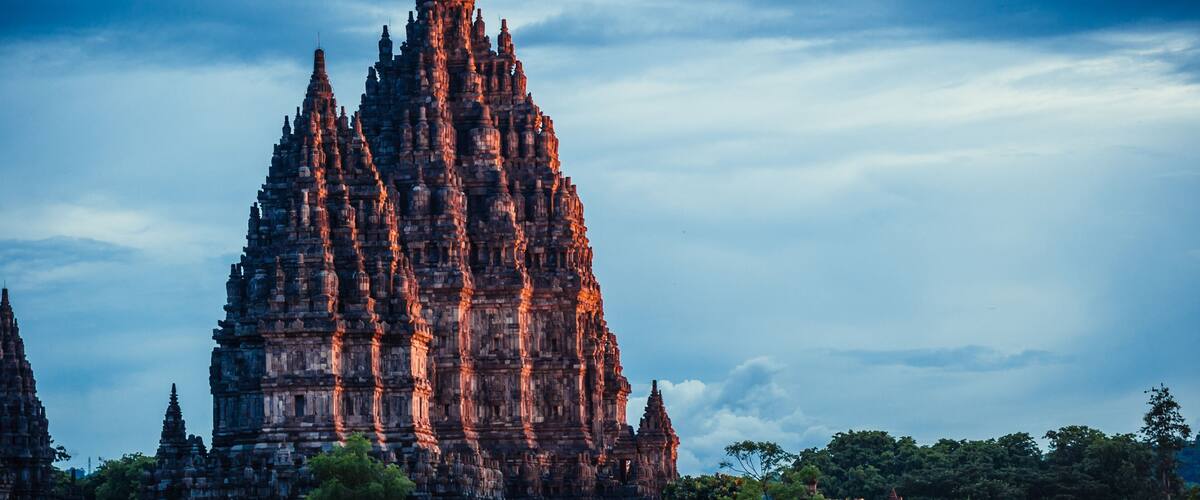 Prambanan Temple on sunset, Central Java, Indonesia
