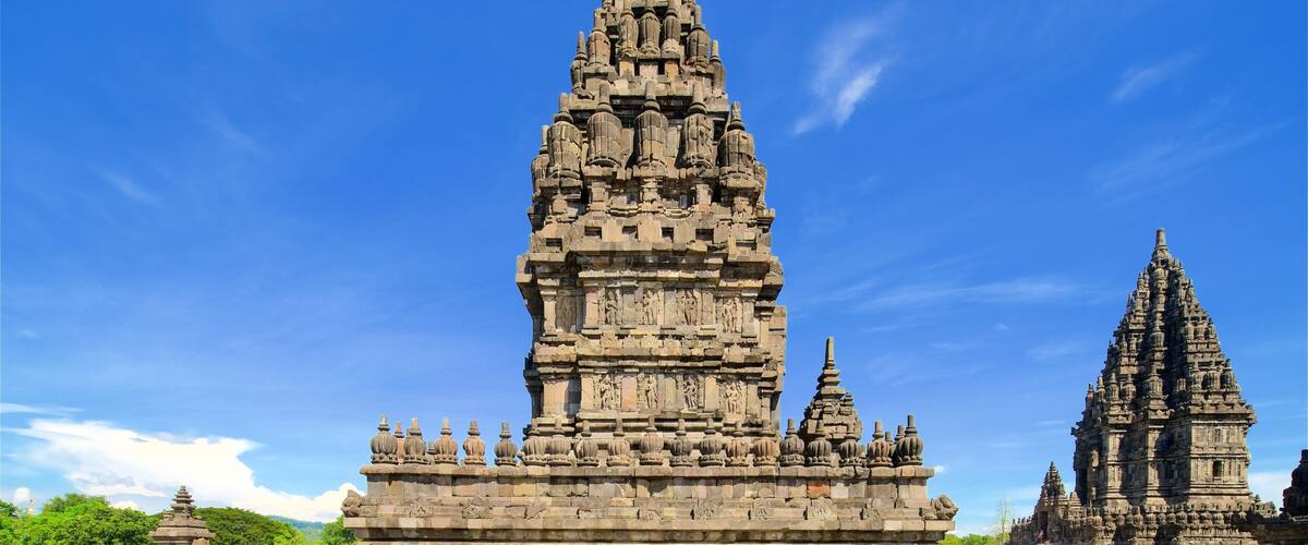 Prambanan Temple which includes heritage architecture