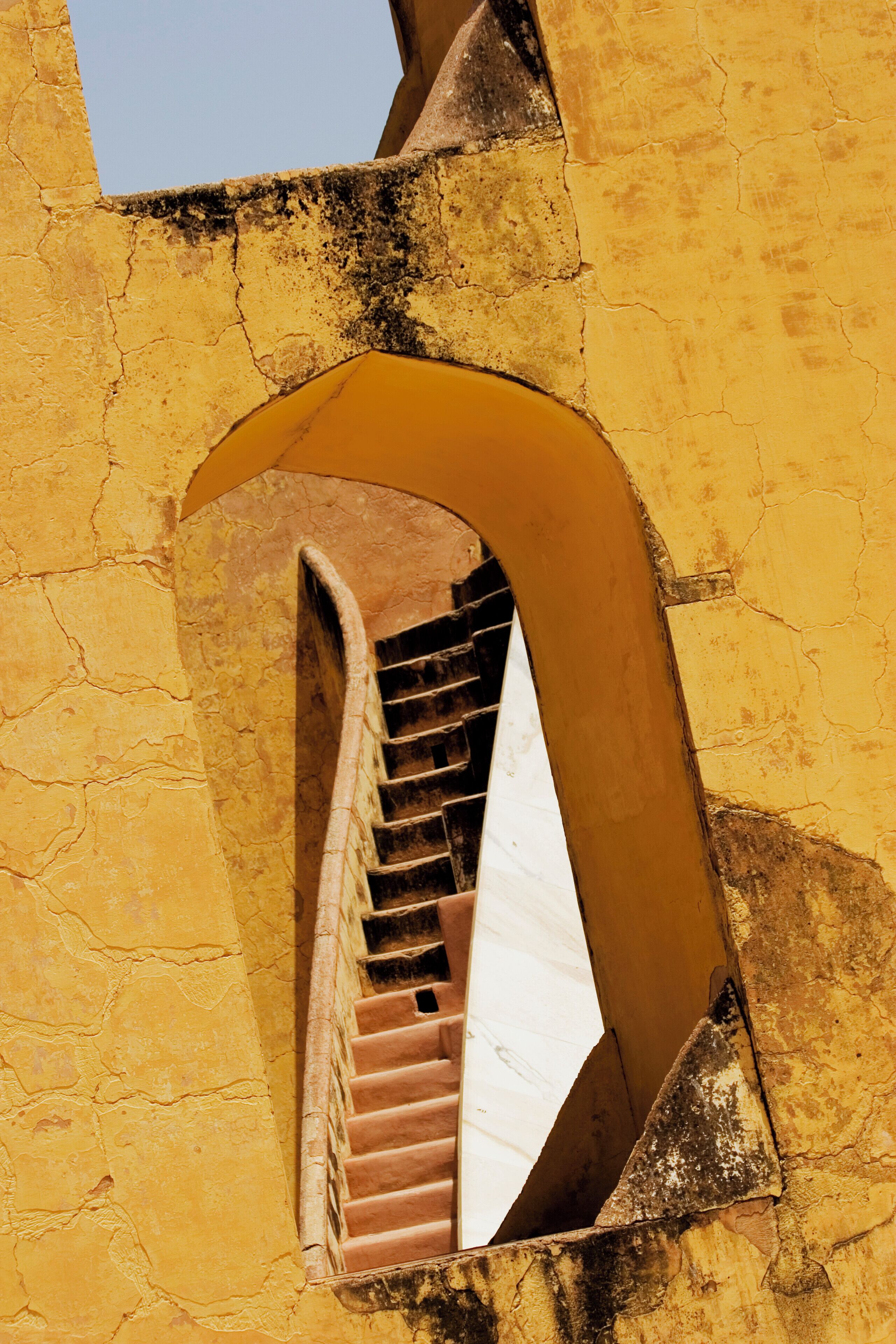 Low angle view of a staircase, Jantar Mantar, Jaipur, Rajasthan, India