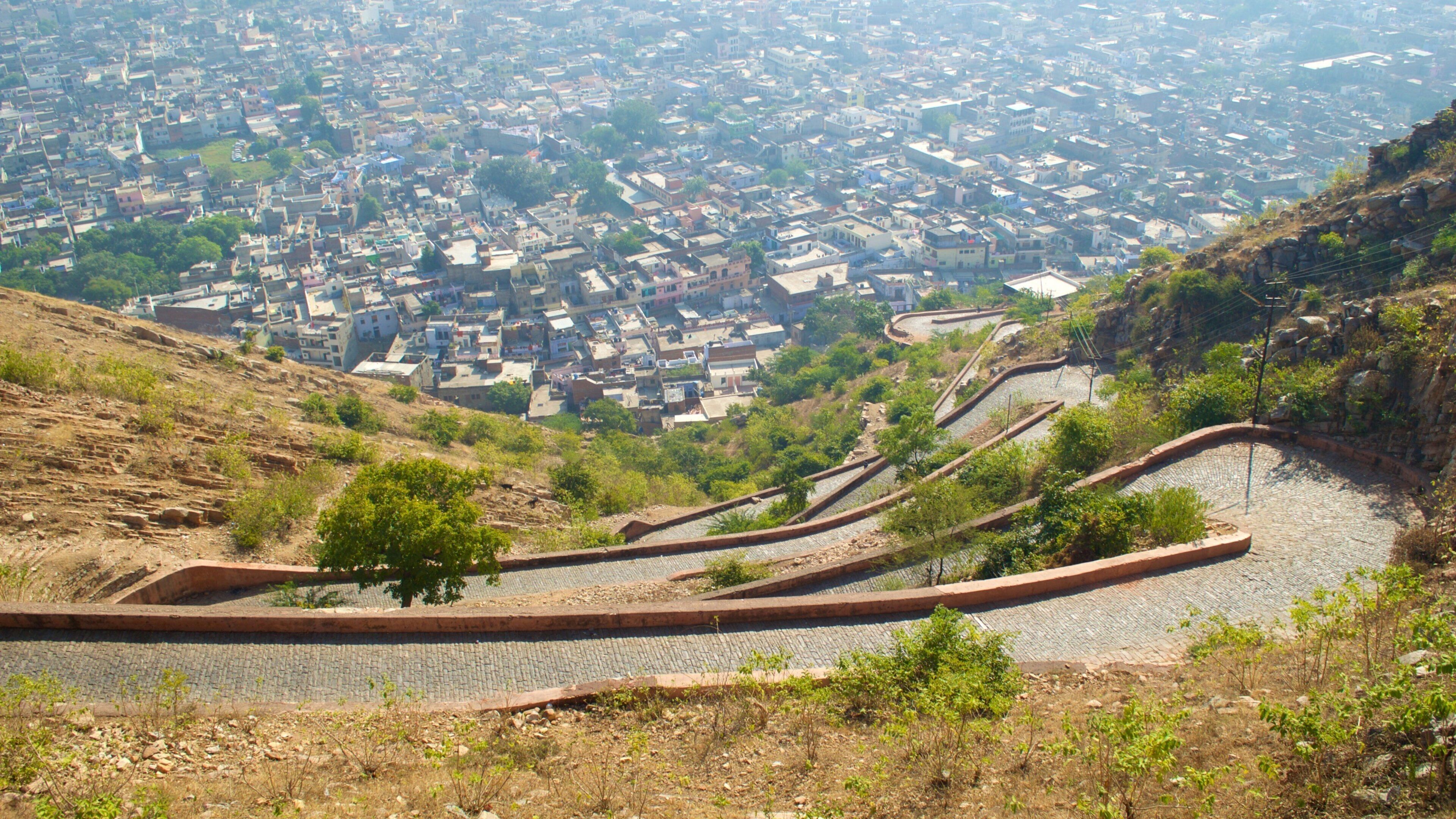 Nahargarh Fort featuring a city and views