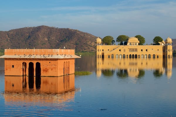 Jal Mahal featuring a lake or waterhole