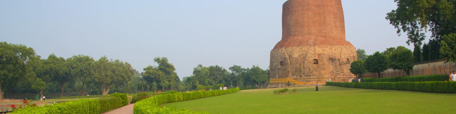 Dharmarajika Stupa featuring a park