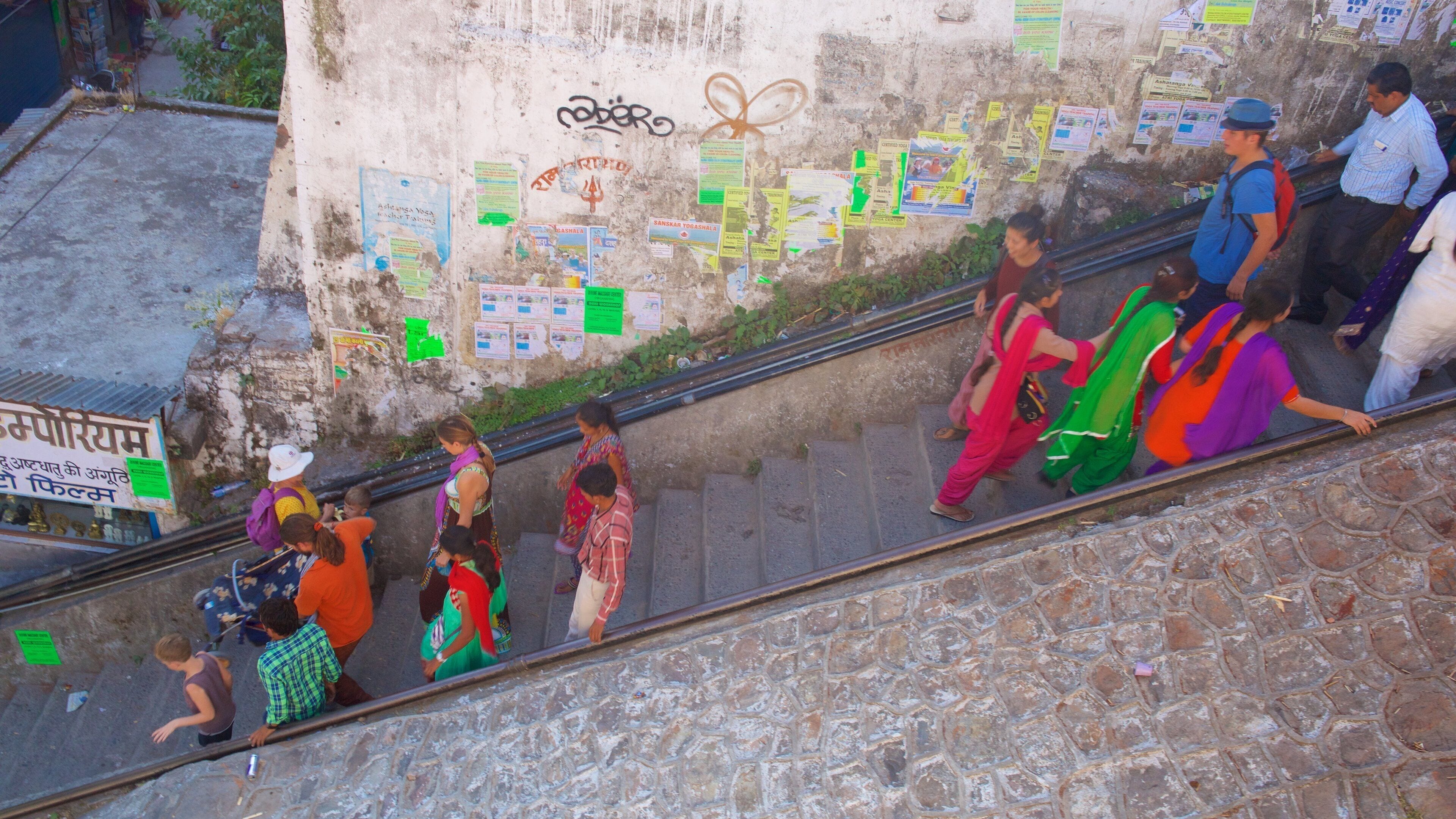 Lakshman Jhula as well as a small group of people