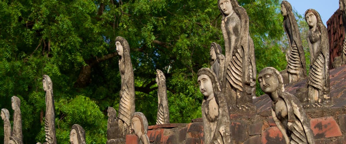 Rock Garden which includes outdoor art and a statue or sculpture