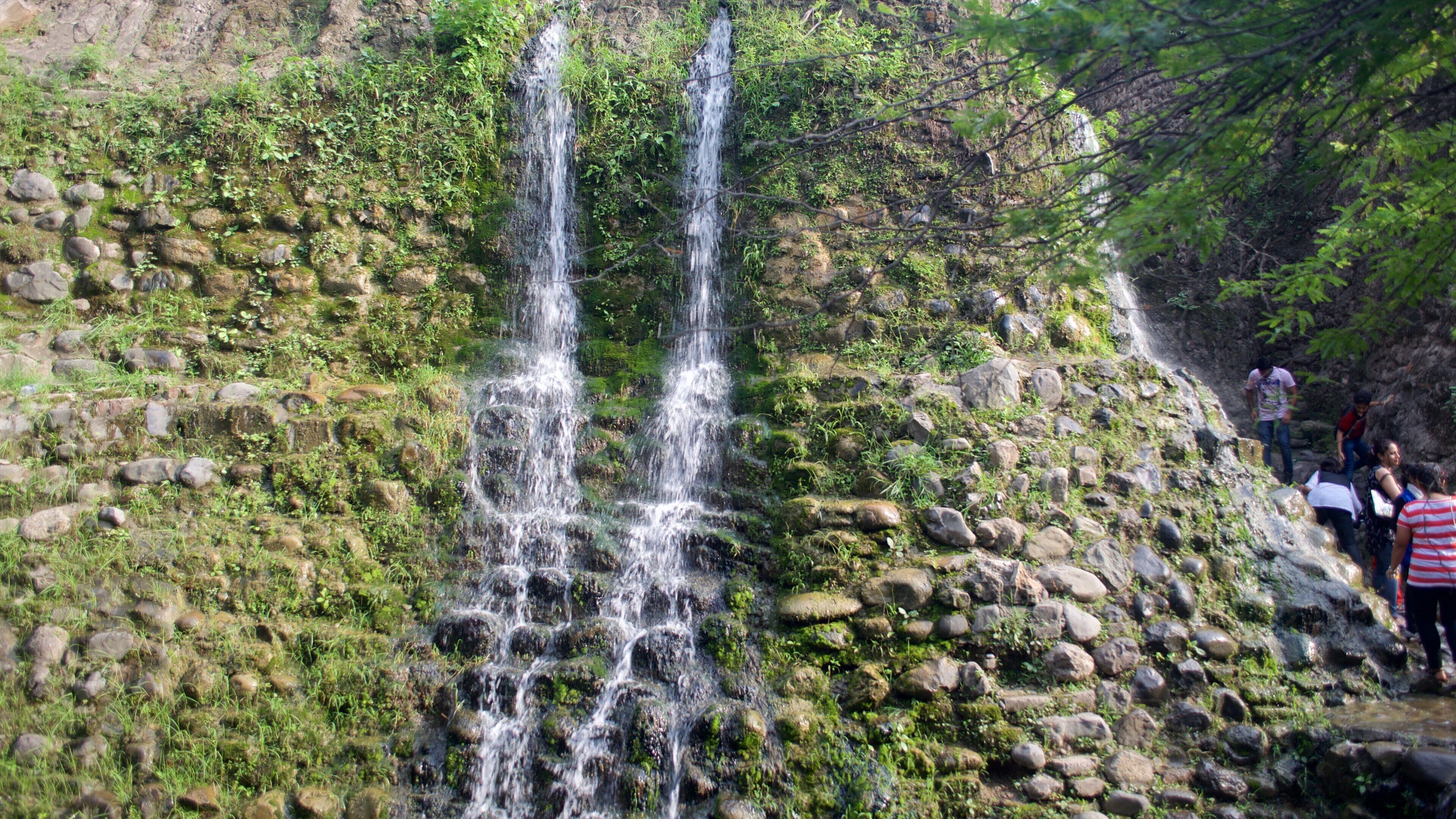 Rock Garden mit einem Park und Wasserfall