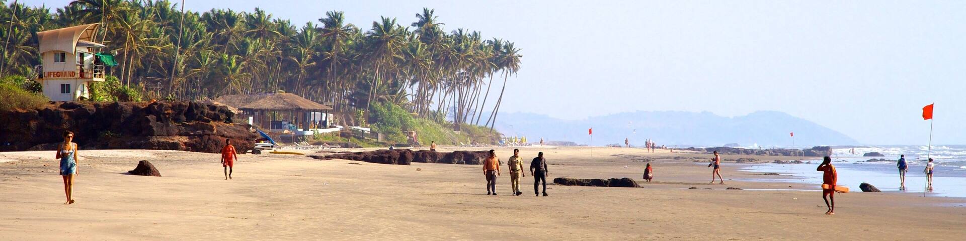 Ashvem Beach mit einem tropische Szenerien, allgemeine KĂŒstenansicht und Sandstrand