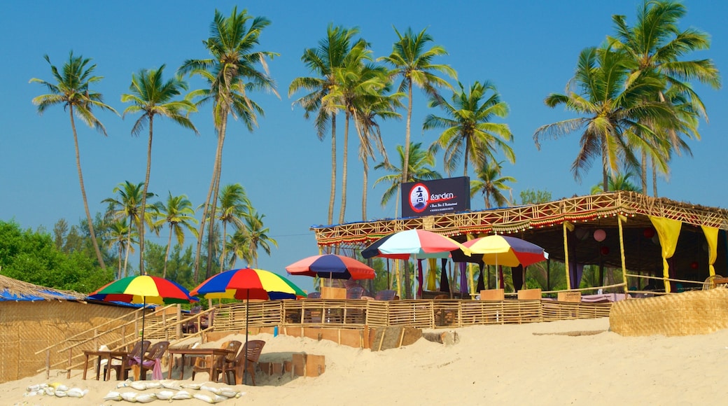 Mandrem Beach featuring a beach bar, a beach and general coastal views