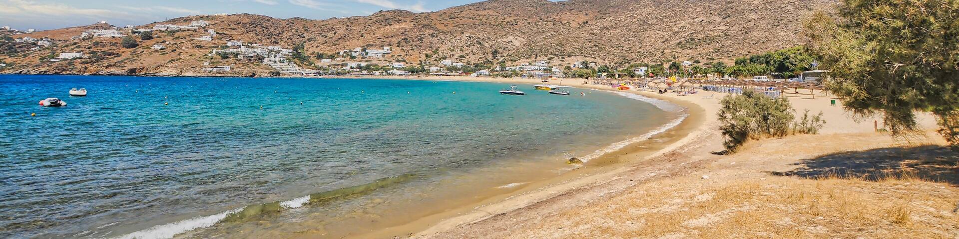 Mylopotas beach in Ios island, Greece