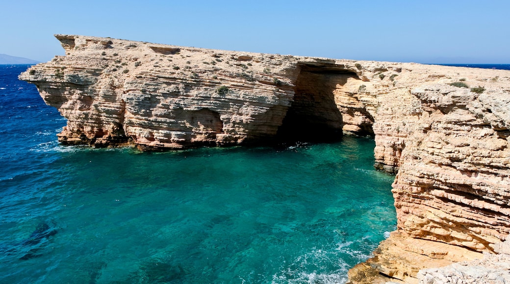 Sharp rocks in Koufonissia island, Cyclades, Greece