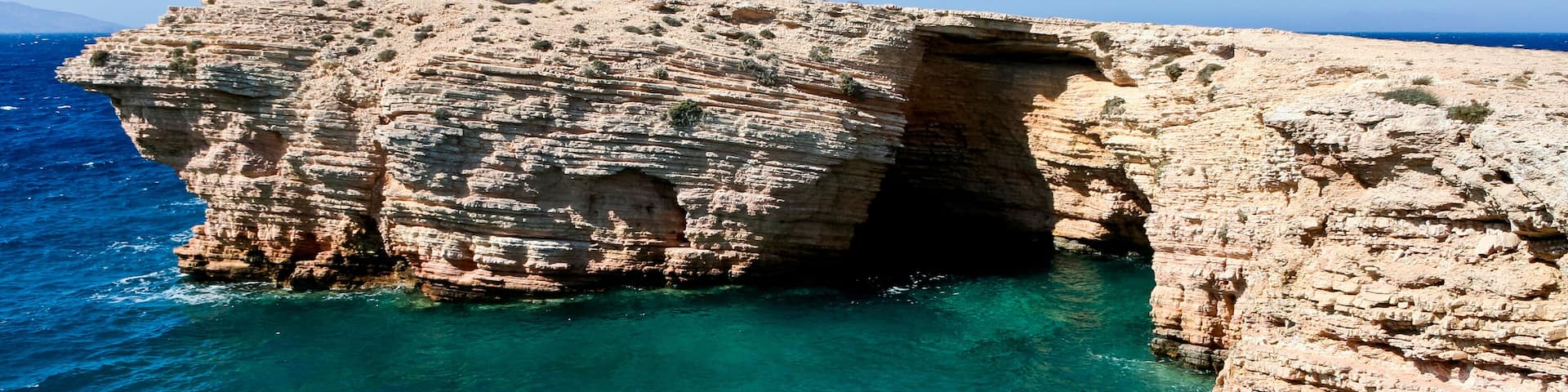 Sharp rocks in Koufonissia island, Cyclades, Greece