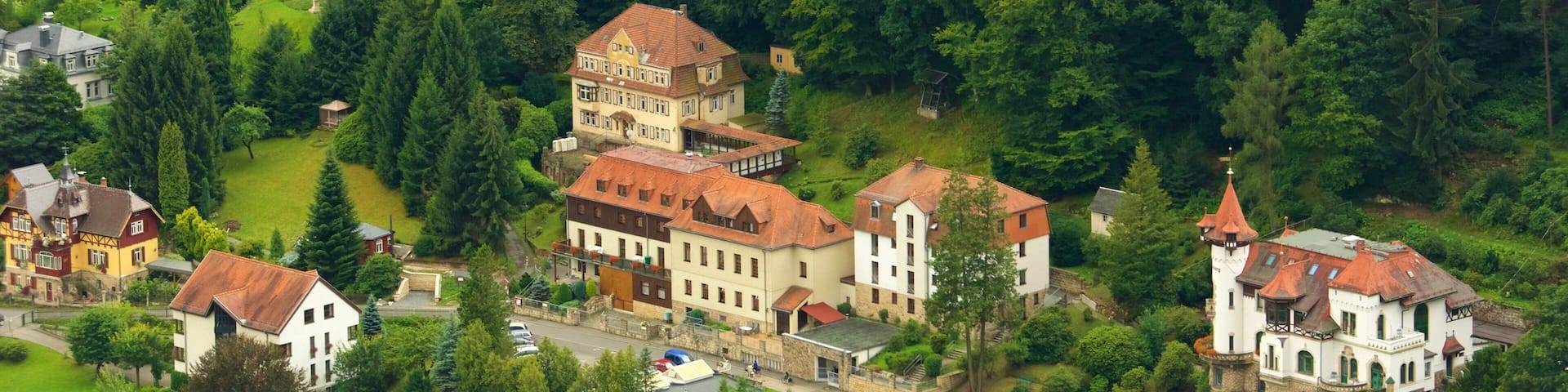 Saxon Switzerland National Park featuring a small town or village
