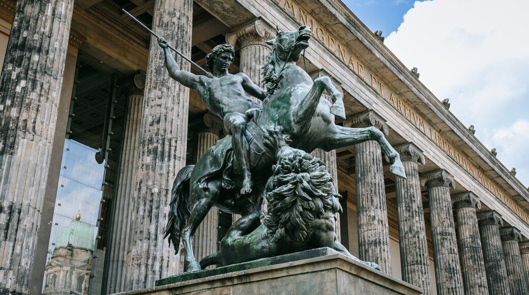 Museum Island which includes heritage architecture and a statue or sculpture
