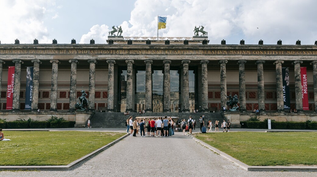 Museum Island featuring heritage architecture as well as a small group of people