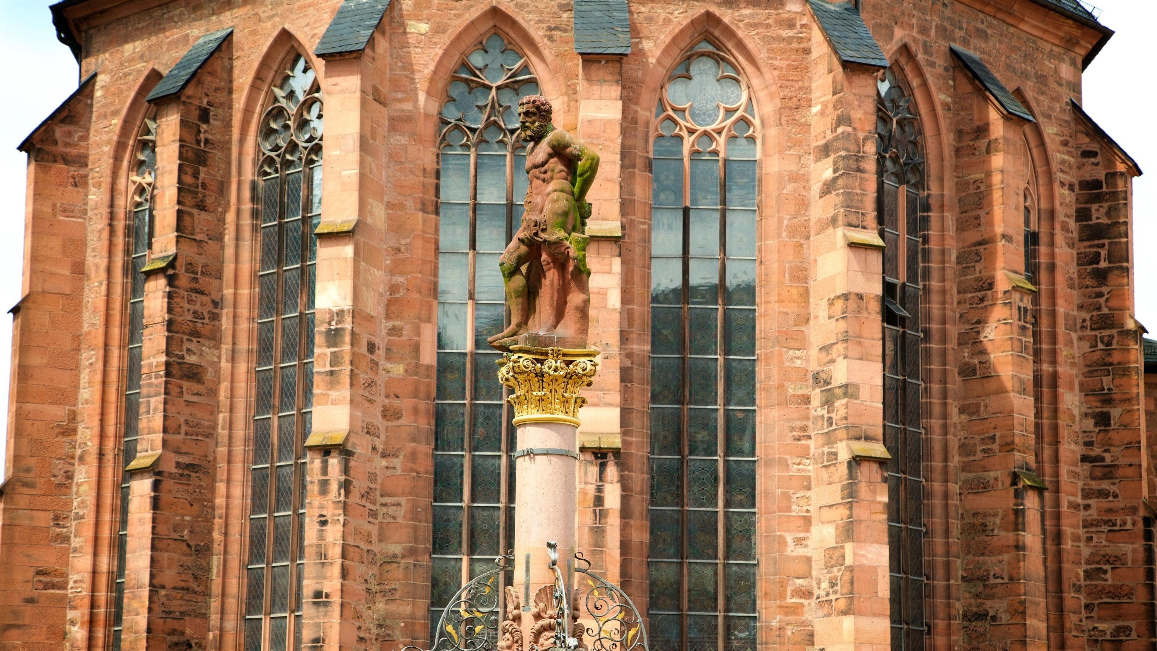 Heidelberg Church of the Holy Spirit showing heritage elements and a statue or sculpture