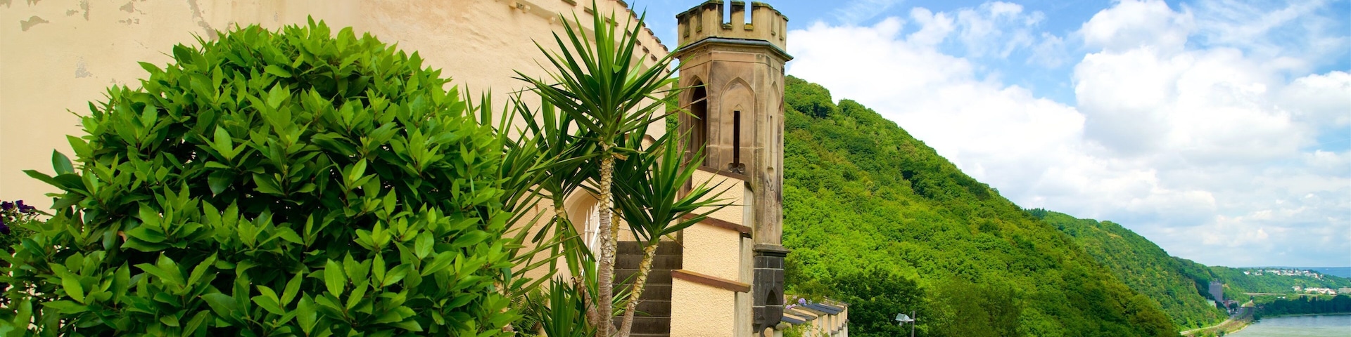 Stolzenfels Castle which includes tranquil scenes and heritage architecture