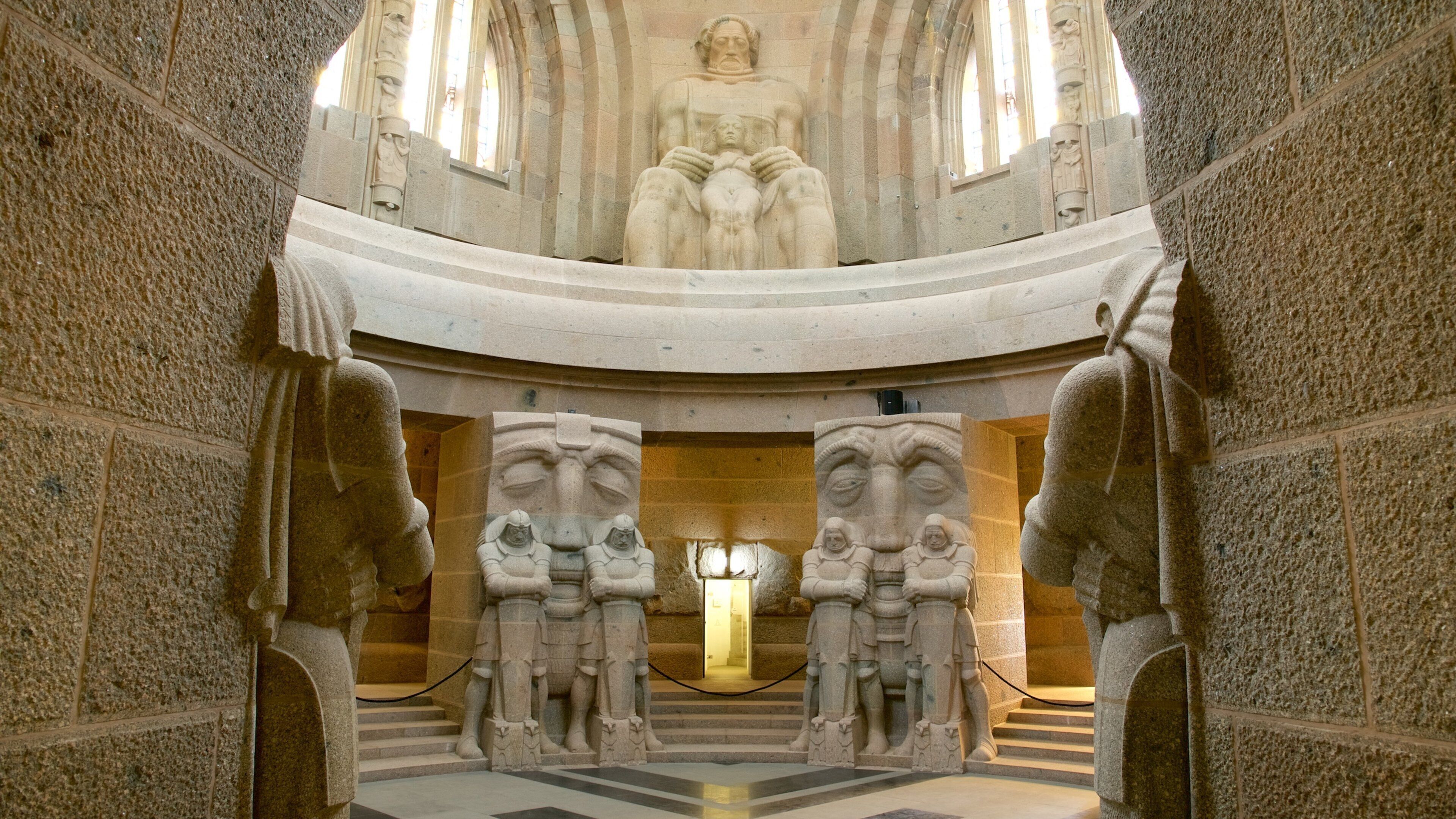 Monument of the Battle of the Nations which includes interior views
