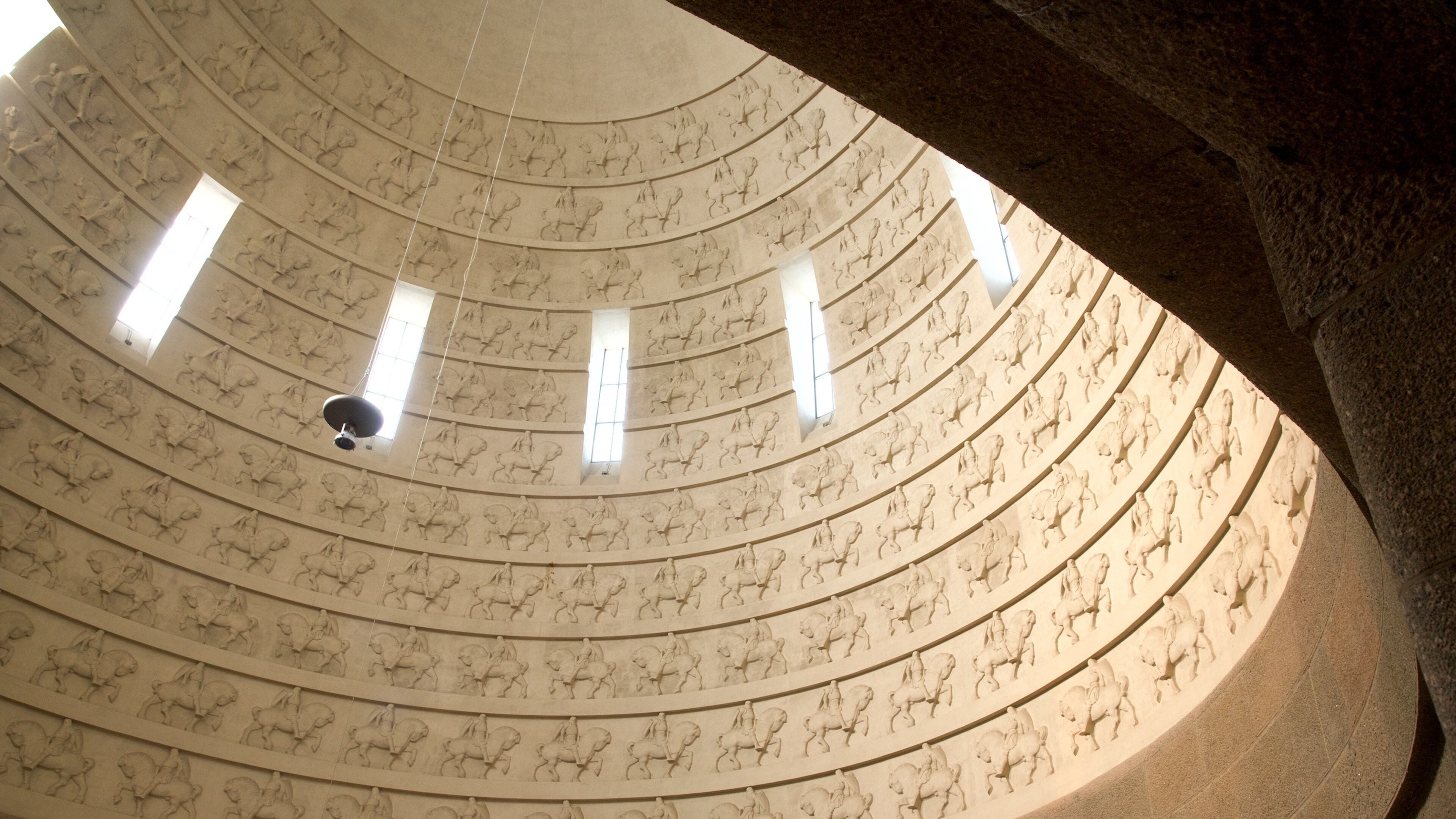 Monument of the Battle of the Nations showing interior views and a castle