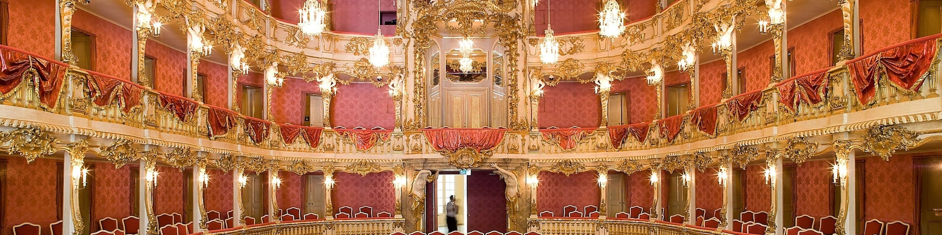 Cuvillies Theatre which includes heritage elements, interior views and theater scenes