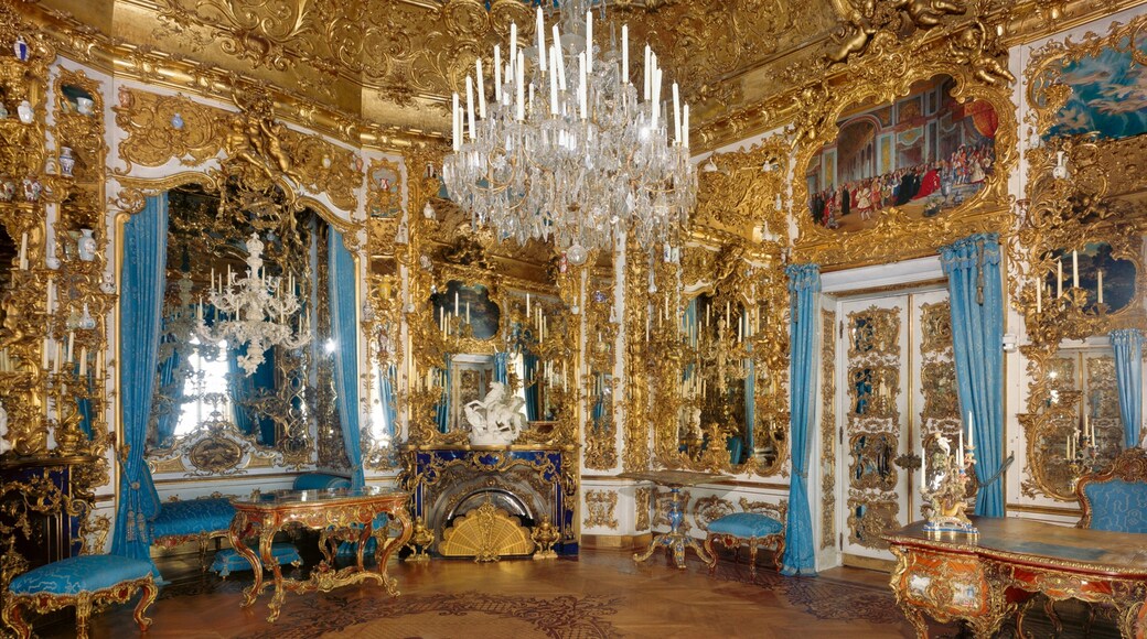 Linderhof Palace showing interior views, heritage elements and a castle