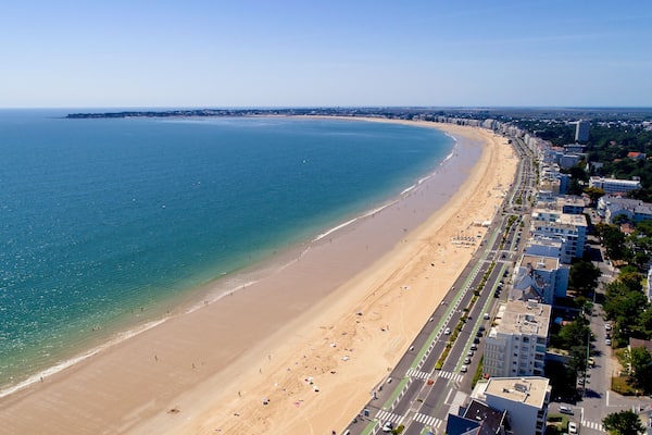 Aerial photo of La Baule harbour in Loire Atlantique, Shutterstock ID 1104993680, Purchase Order: -