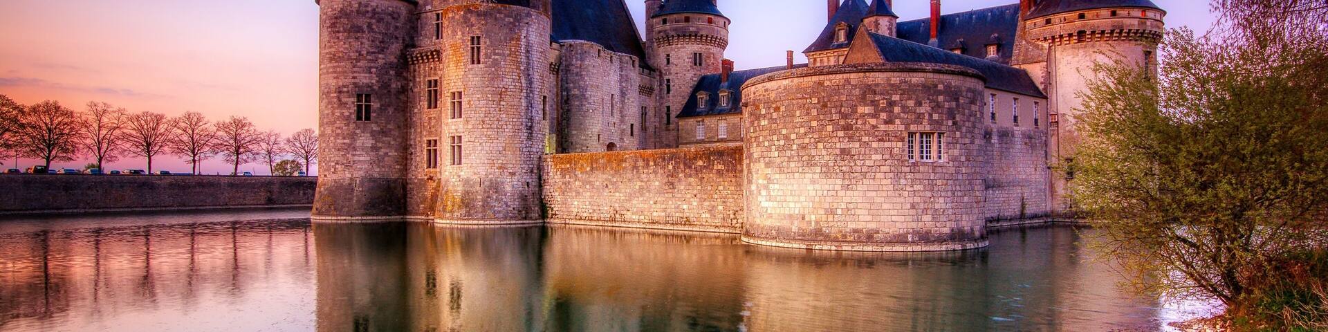 Famous medieval castle Sully sur Loire, Loire valley, France.