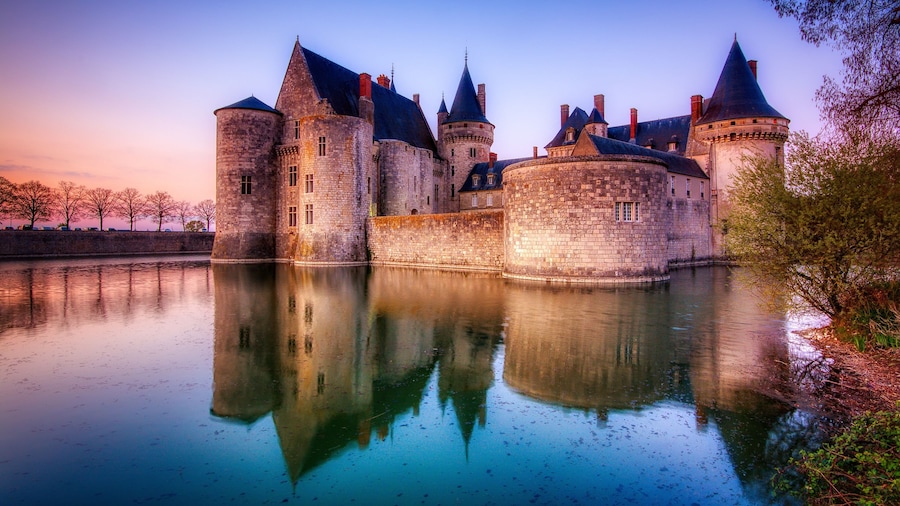 Famous medieval castle Sully sur Loire, Loire valley, France.