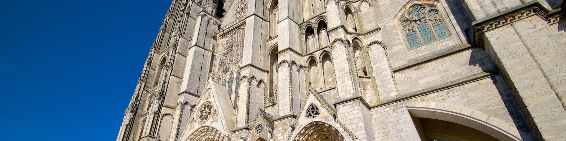 Bourges Cathedral which includes a church or cathedral and heritage architecture