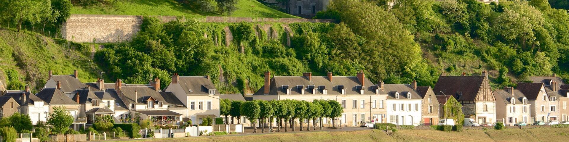 Château de Chaumont mettant en vedette scènes tranquilles, château et petite ville ou village